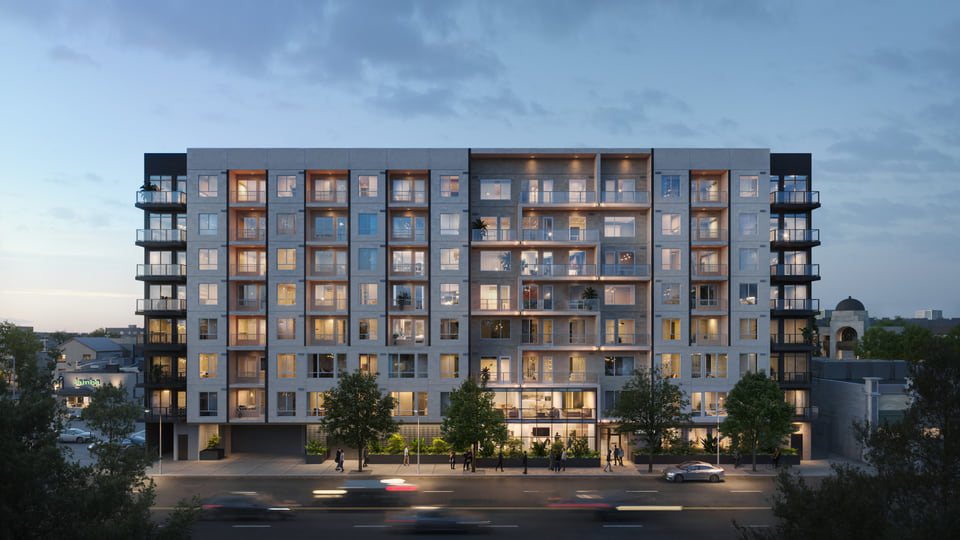 Multifamily architectural rendering — Residential Developments